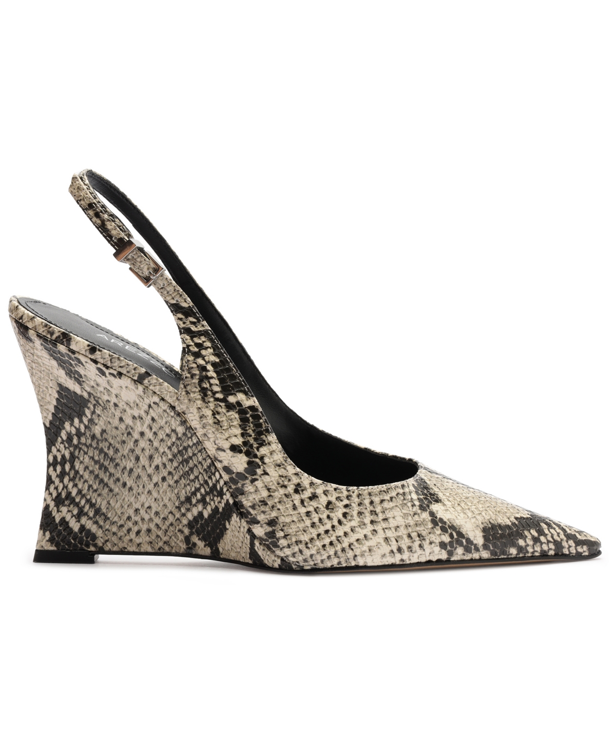 Arezzo Rowen Slingback Pointed Toe Wedge Pump In Brown