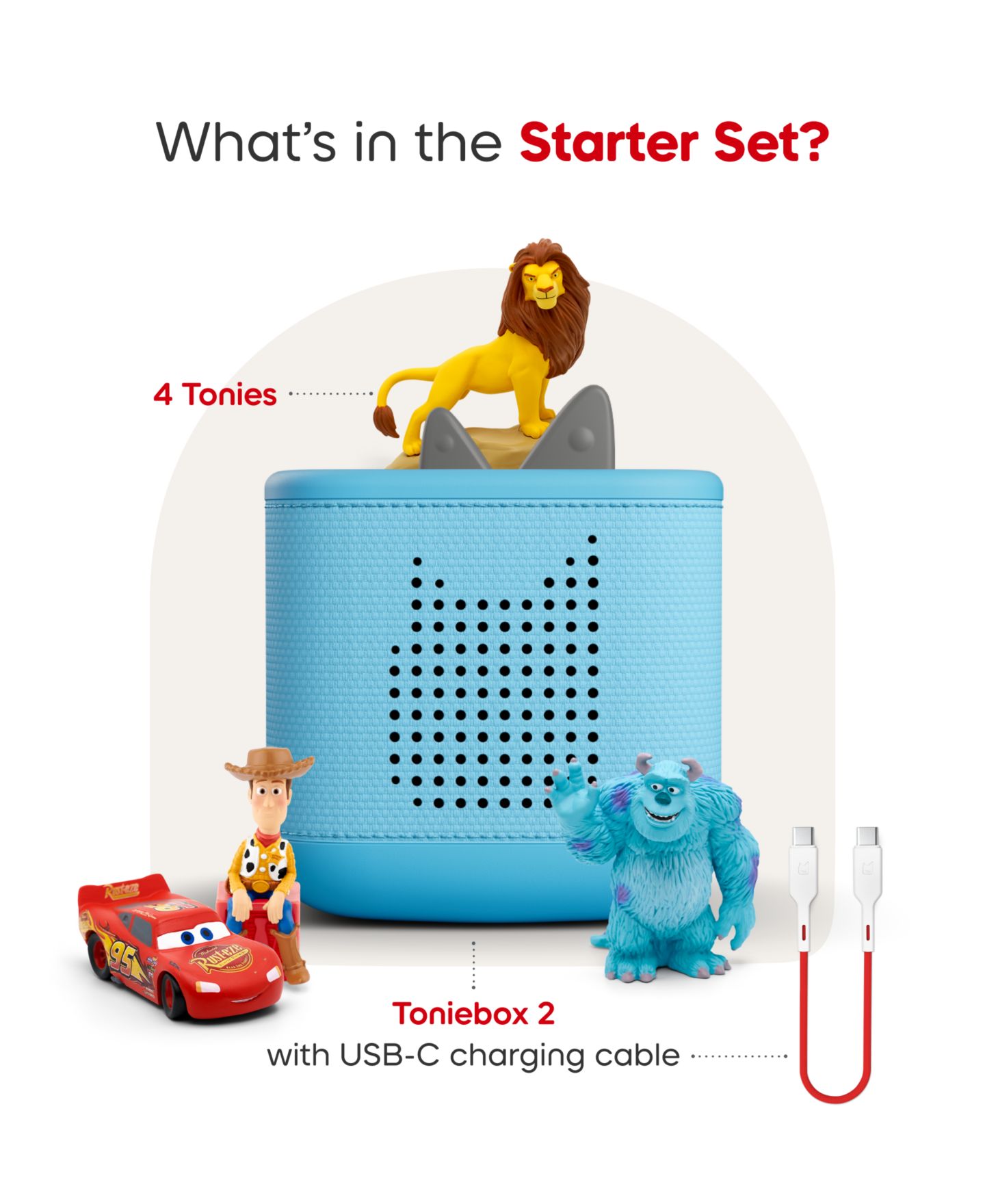 Детские фигурки Tonies TB2 Disney Buddy Bundle Box, Lion King, Cars, Toy Story, Monsters Inc Figurines - Blue — фото 4
