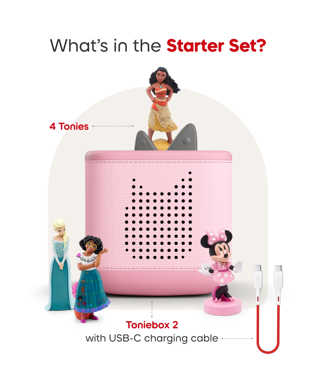 Tonies Tb2 Disney Princess Bundle Box Encanto, Moana, Frozen, Minnie Mouse In Transparent