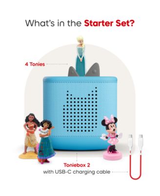 TB2 Disney Princess Bundle Box, Encanto, Moana, Frozen, Minnie Mouse Figurines- Blue