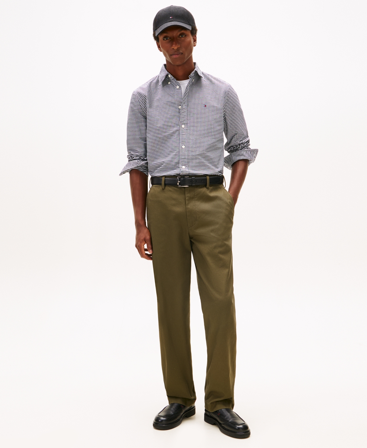 Tommy Hilfiger Men's Heritage Oxford Gingham Shirt In Gray