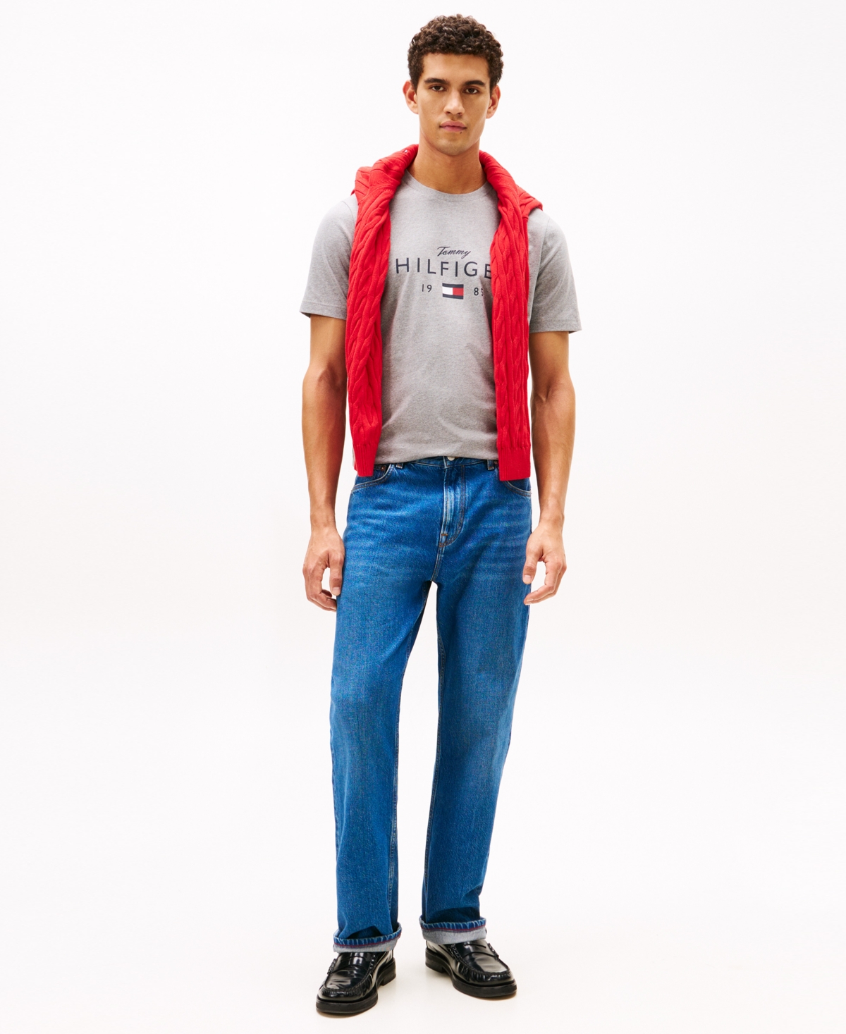 Tommy Hilfiger Men's Crewneck T-shirt In Gray