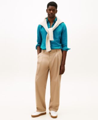 Men's Button-Down Linen Long Sleeve Shirt