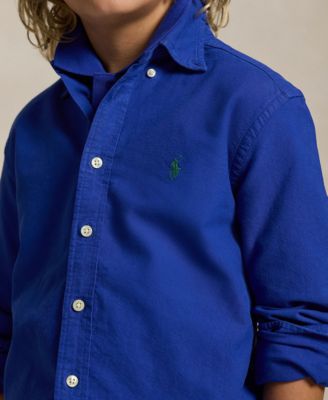 Big Boys Garment-Dyed Cotton Oxford Shirt