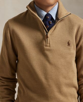 Boys' 8-20 Estate-Rib Quarter-Zip Pullover