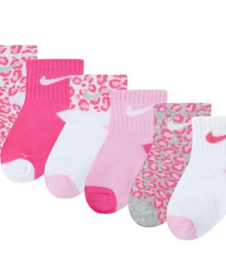 Baby and Toddler Girls' Ankle Socks, 6-Pack Set