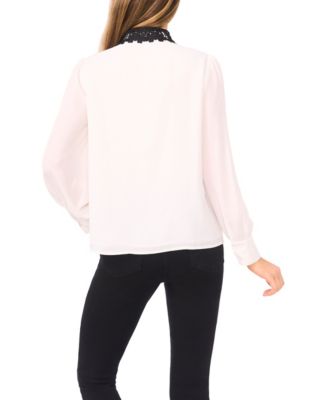 Women's Long Sleeves Applique Button Up Shirt