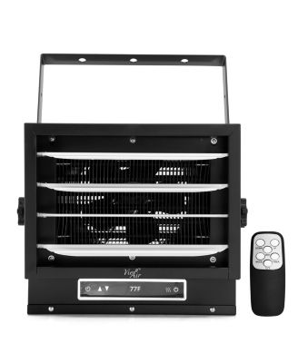 7500W Portable Hard-Wire Installation Garage Heater With Remote and Vertical and Horizontal Air Flow in Black