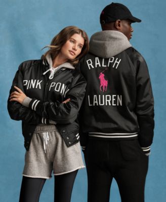 Ralph Lauren Pink Pony スカジャン US S Polo Ralph Lauren Unisex Pink Pony Satin Baseball Jacket