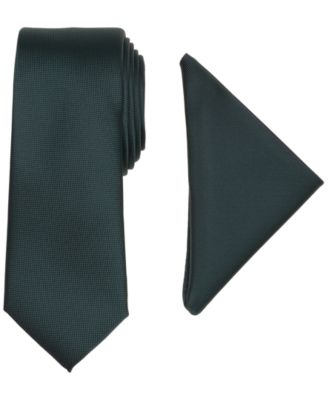 Men's Modern Textured Tie & Pocket Square Set, Created for Macy's