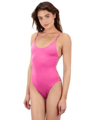 Women's Solid Cutout One-Piece Swimsuit