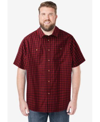 Tall Wrinkle-Resistant Short Sleeve Button Down, Printed