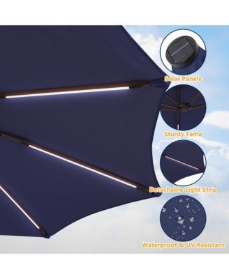 15 ft. Outdoor Rectangular Crank Market Umbrella Patio Umbrella