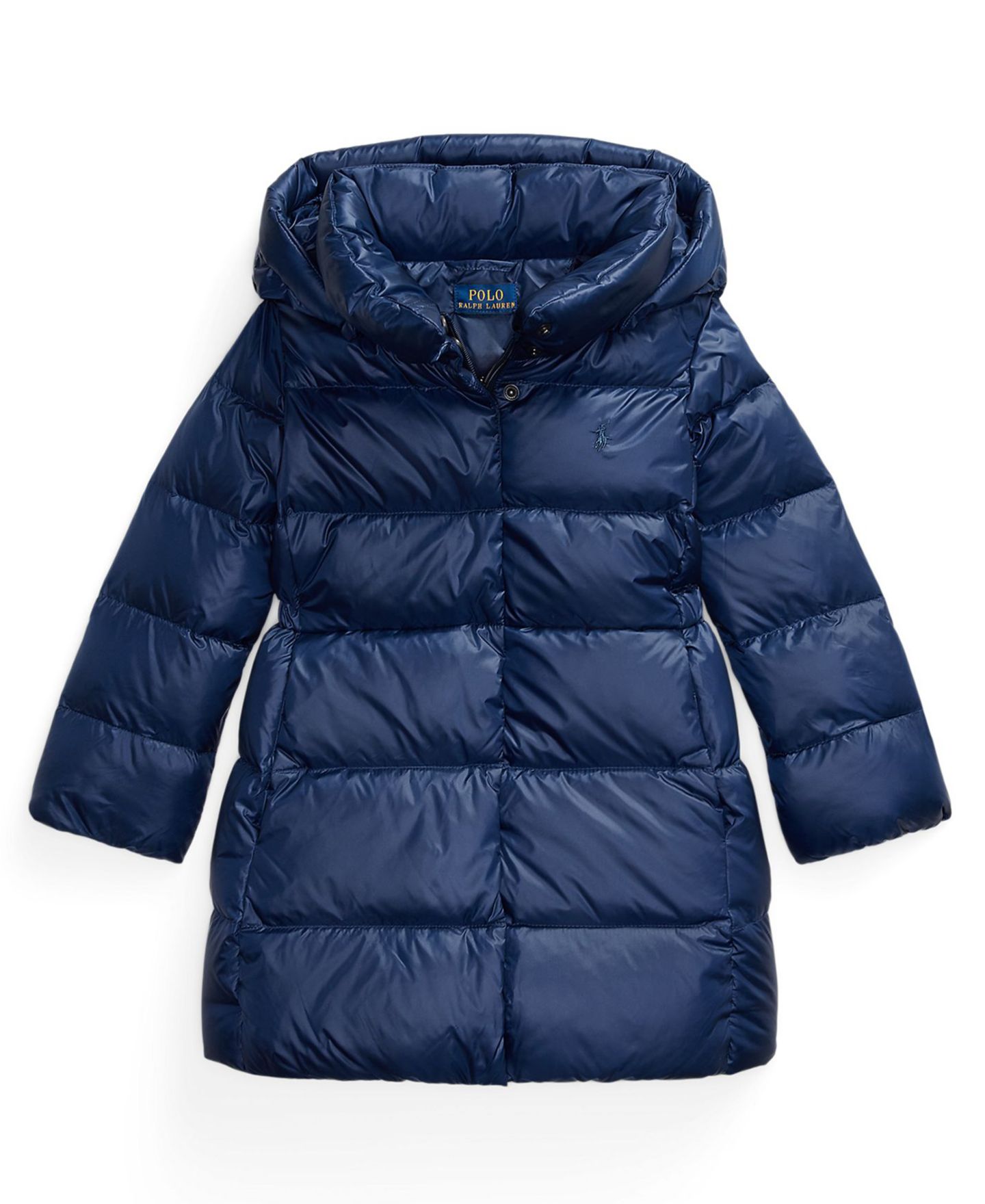 Куртка Polo Ralph Lauren Hooded Jacket для девочек, цвет: Тёмно-синий — фото 4