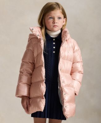 Polo Ralph Lauren Girls' 2T-6X Metallic Full-Zip Hooded Long