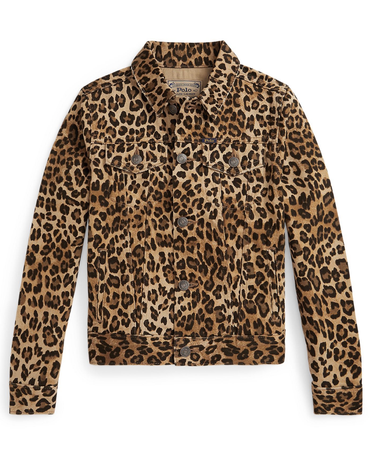 Polo Ralph Lauren Girls 7-16 Leopard-Print Trucker Jacket