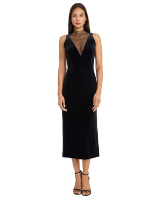 Donna Morgan - Women's Mock Neck Midi Dress