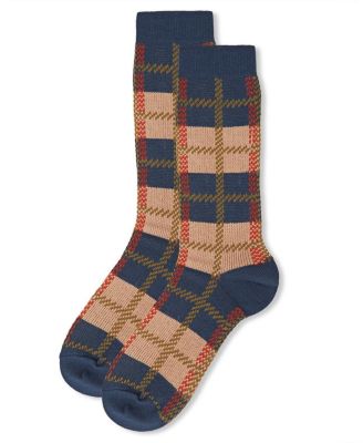 Women's Retro Vintage Plaid Crew Socks