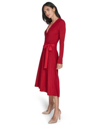 Women's Fit and Flare Midi Sweater Dress