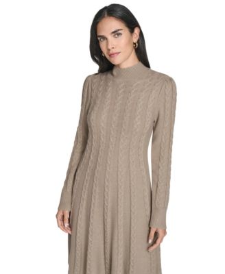Women's Fit and Flare Pull-On Sweater Dress