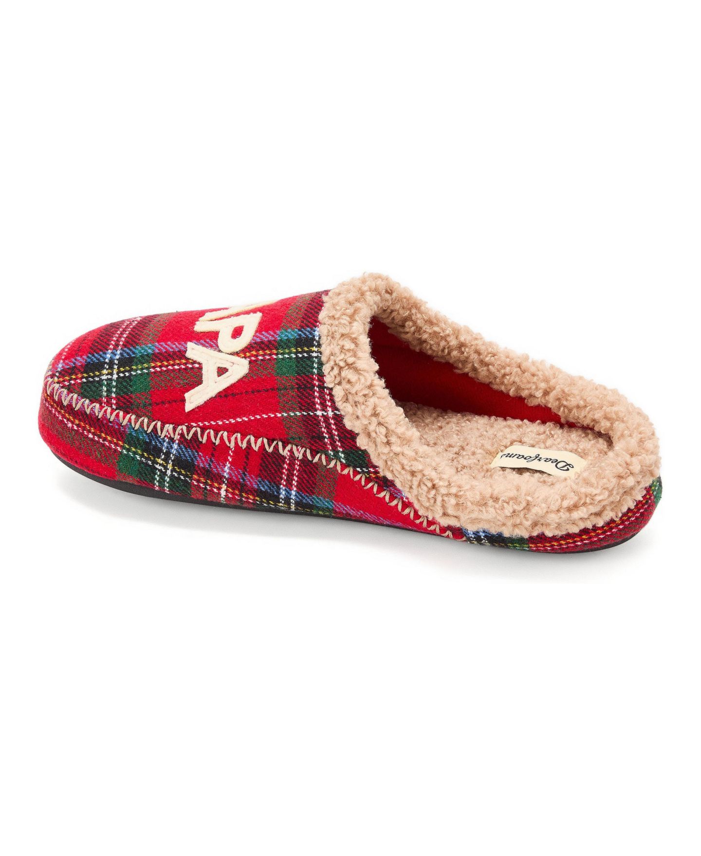 Мужские сабо Dearfoams Papa Bear Clog Slipper, цвет: Клетчатый — фото 3