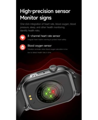 1.95" AMOLED Smart Watch for Women Men With Bluetooth Calling, Health Monitoring,Sport Modes, Intelligent Reminder IP67 -Silver