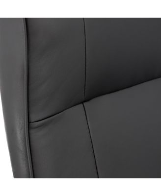 High Back Adjustable Faux Leather Office Chair in Black