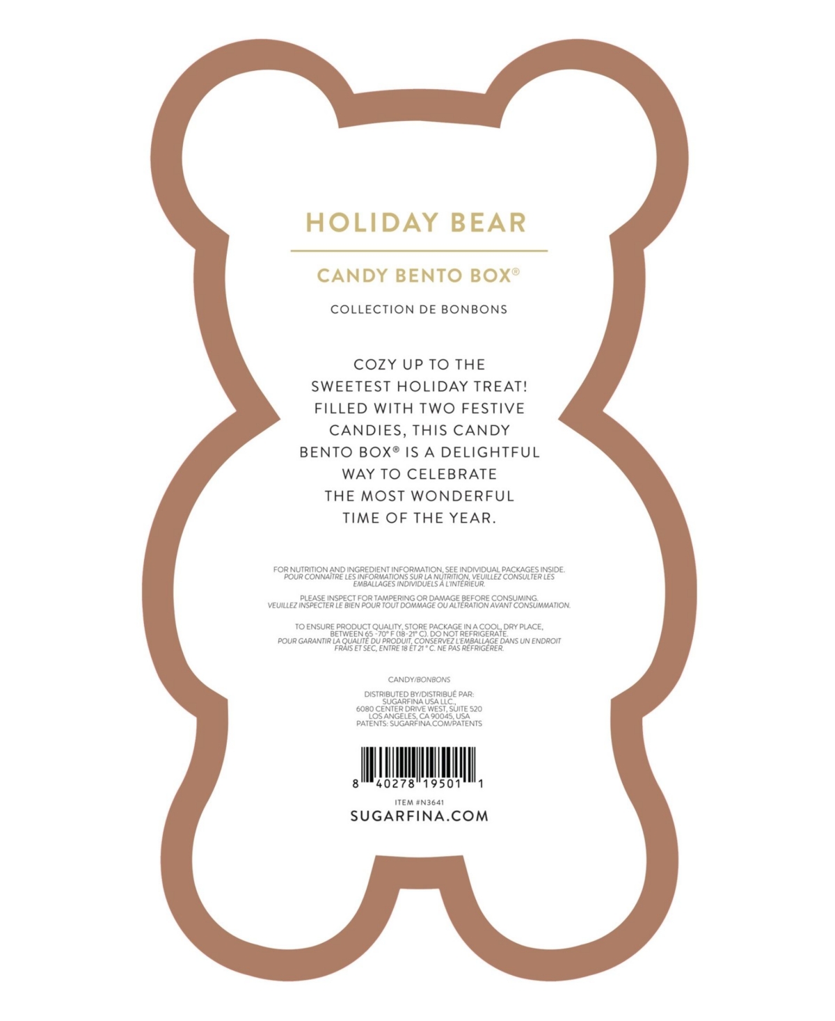 Sugarfina Holiday Bear Candy Bento Box Duo, 2 Piece In Multi