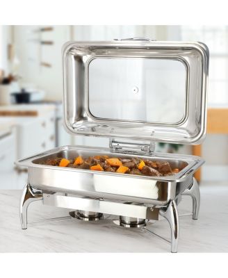 9.5 Quart Stainless Steel Rectangle Professional Chafing Dish/Food Warmer/Buffet Server Serving Trays