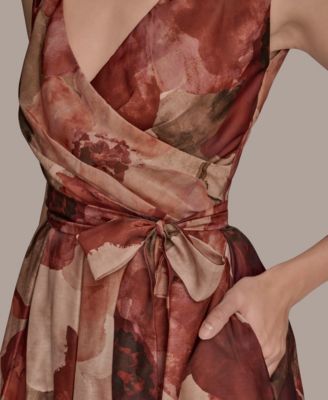 Women's V-Neck Floral Ball Gown