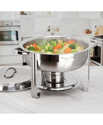 5.3 Quart Round Stainless Steel Professional Chafing Dish/Food Warmer/Buffet Server Serving Trays