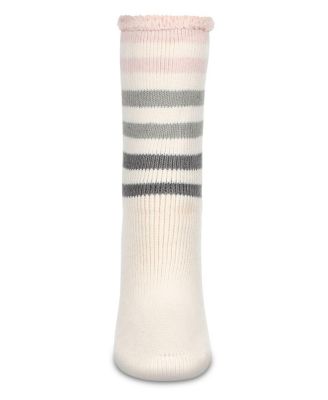 Women's Rugby Stripe Cozy Warm Thermal Crew Socks