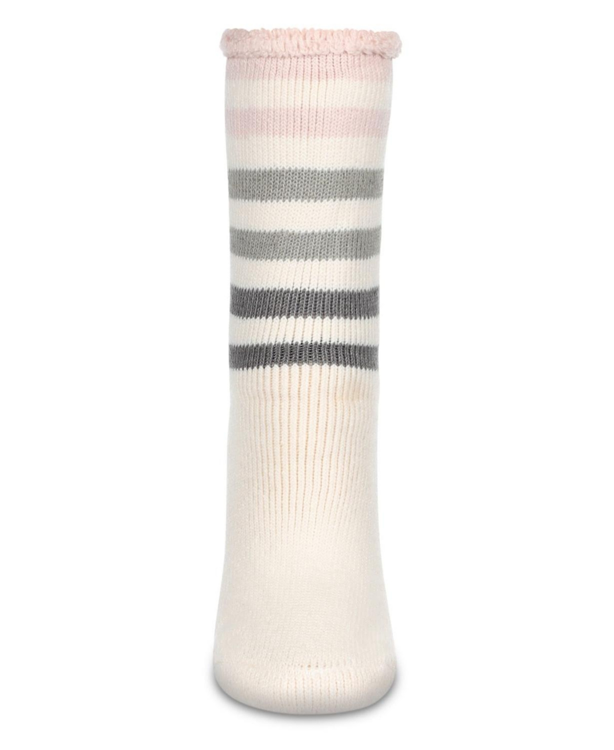 MeMoi Women's Rugby Stripe Cozy Warm Thermal Crew Socks