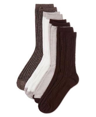 Women's 4 Pair Pack Textured Buttersoft Crew Socks