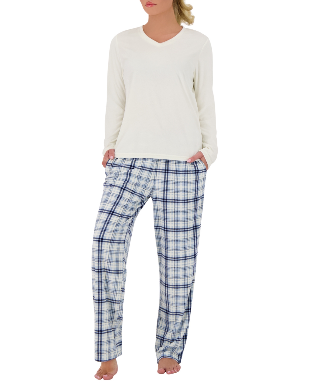 Heat Holders 2-piece Women's Pajama Top And Pants Set In Multi