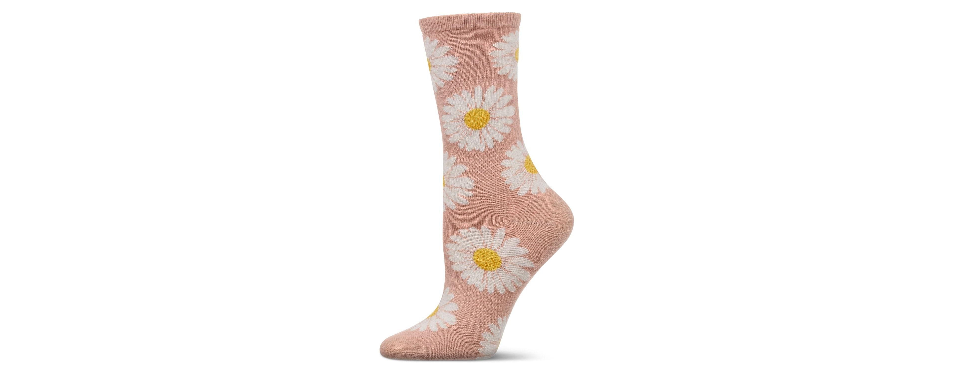 MeMoi Women's Daisies Cashmere Crew Socks