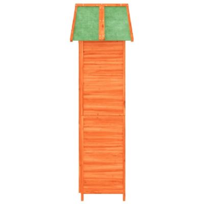 Garden Tool Shed Brown Solid pine wood 35.0x20.7x68.9 in
