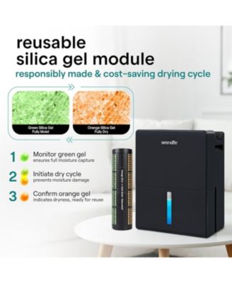 2-in-1 Portable Dehumidifier with Removable Cylinder & Drying Base