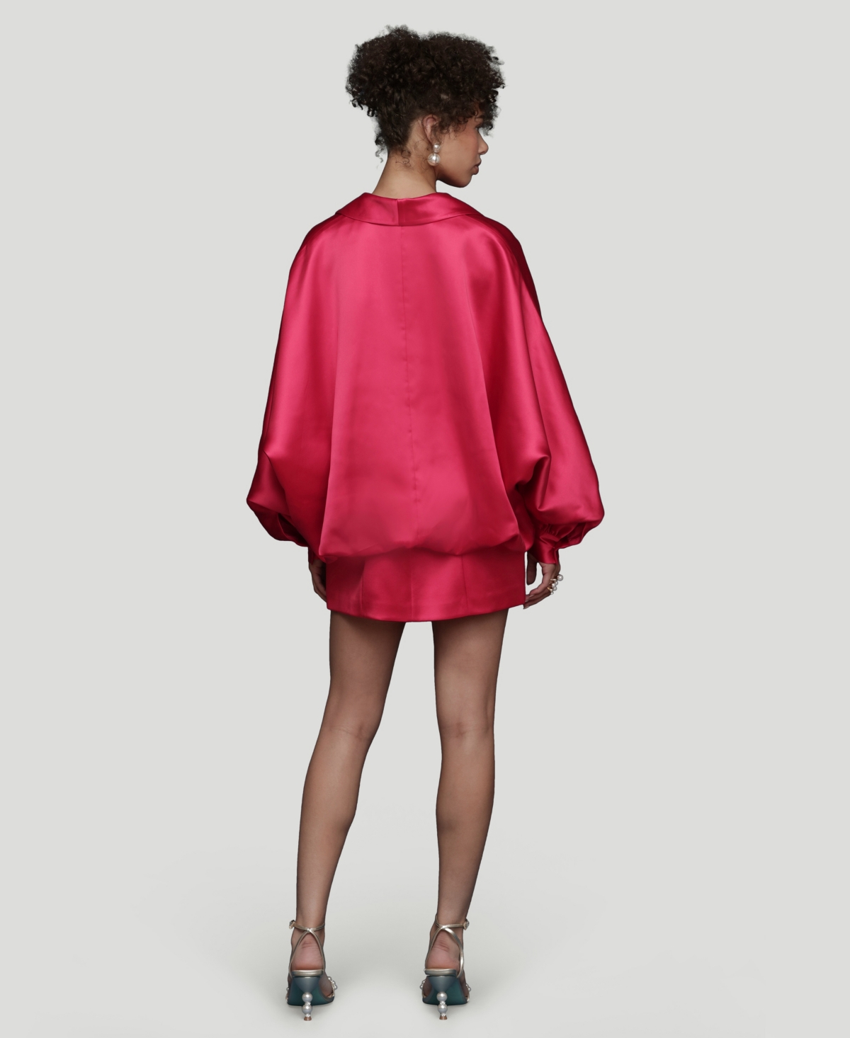 Avec Les Filles Oversize Dolman Jacket In Red