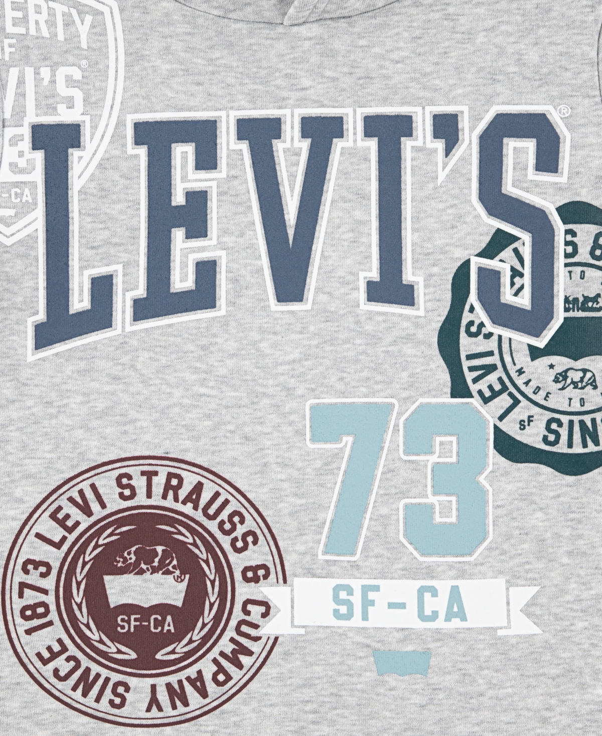 Levi's Boys 4-7 2 Piece Multi Hit Long Sleeves Hoodie And Joggers Set In Gray