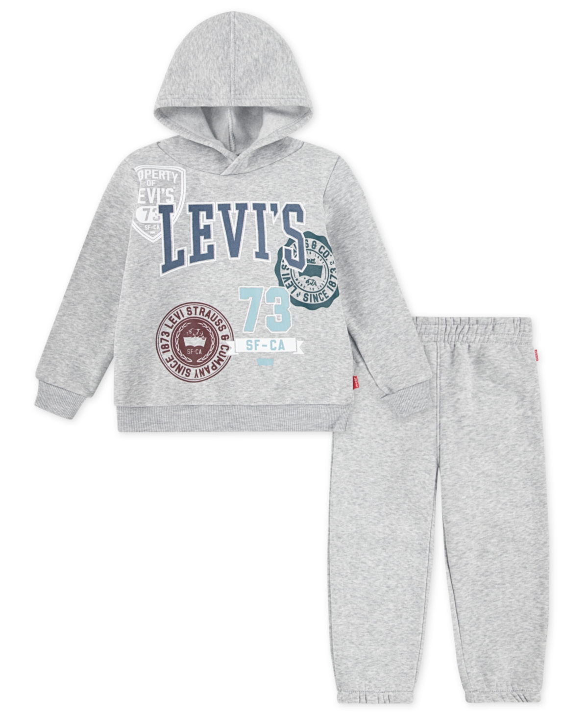 Levi's Boys Toddler 2T-4T 2 Piece Long Sleeves Hoodie and Joggers Set