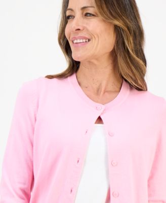 Petite Crewneck Cardigan