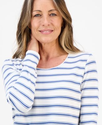 Petite Printed Long Sleeve Top