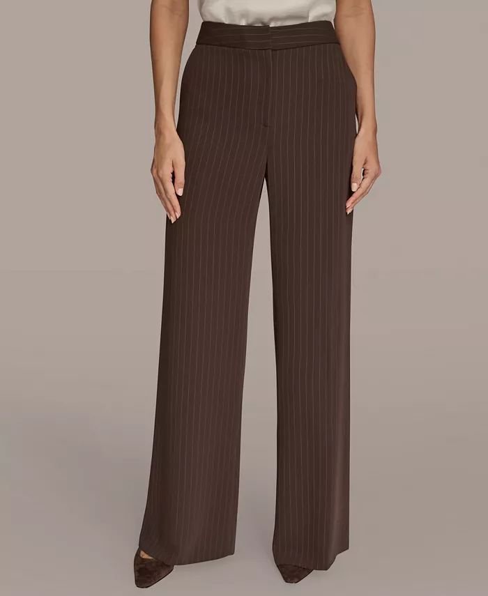 Women's Pinstripe Wide Leg Pants