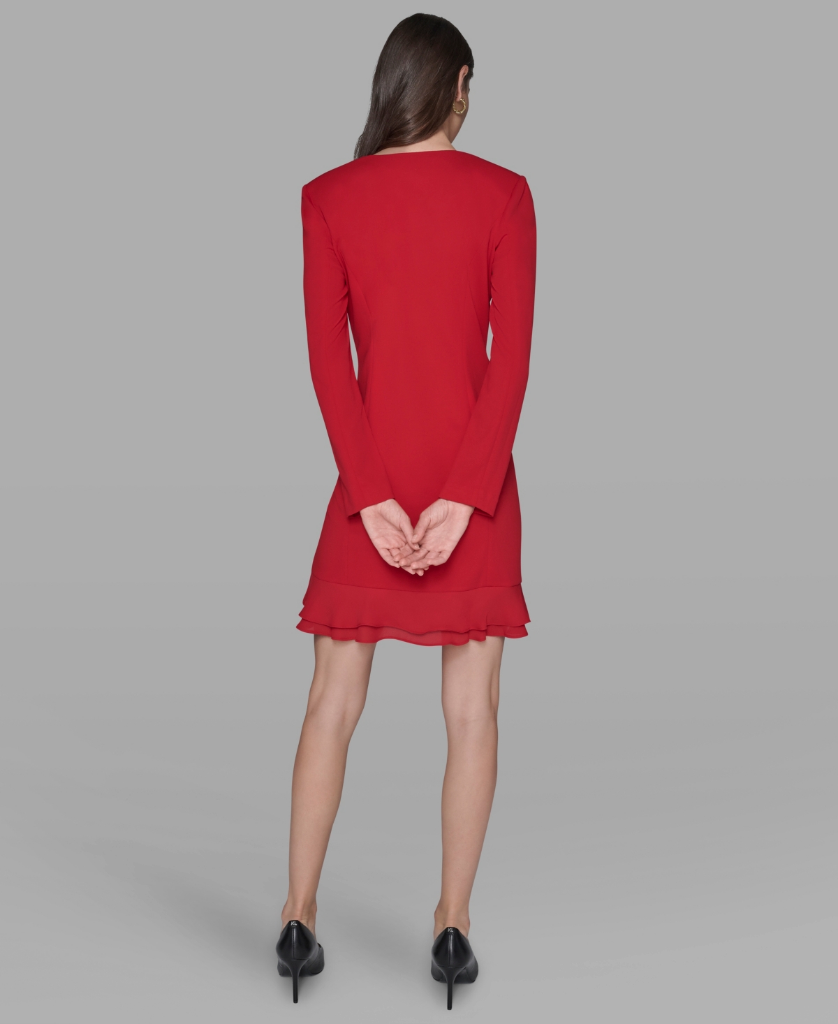 Karl Lagerfeld Women's Double-breasted Jacket Dress In Red