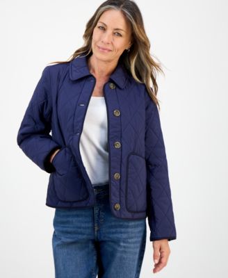 Petite Quilted Utility Jacket, Macy's Exclusive