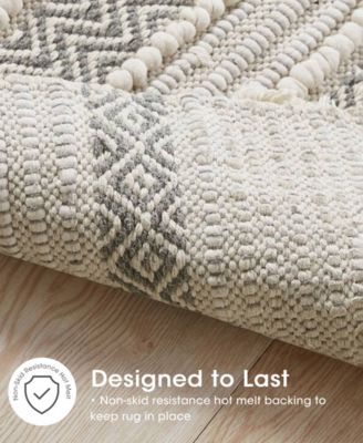 Asher Woven Texture Stripe Bath Rug, 20" x 32"