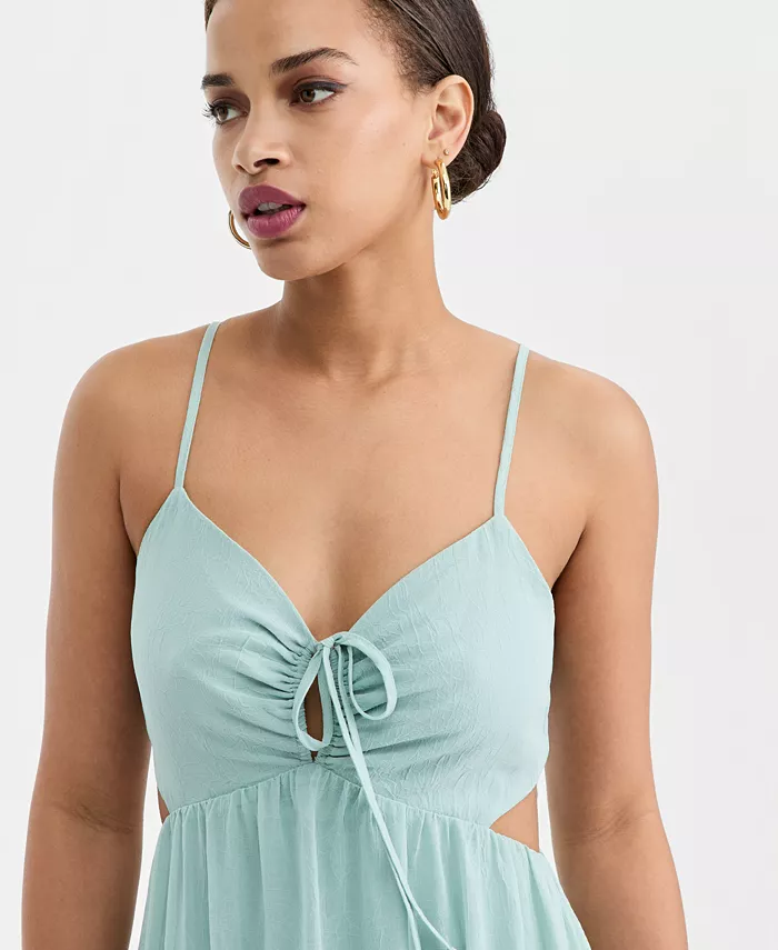 Women's V-Neck Sleeveless Midi Dress - thumbnail 4
