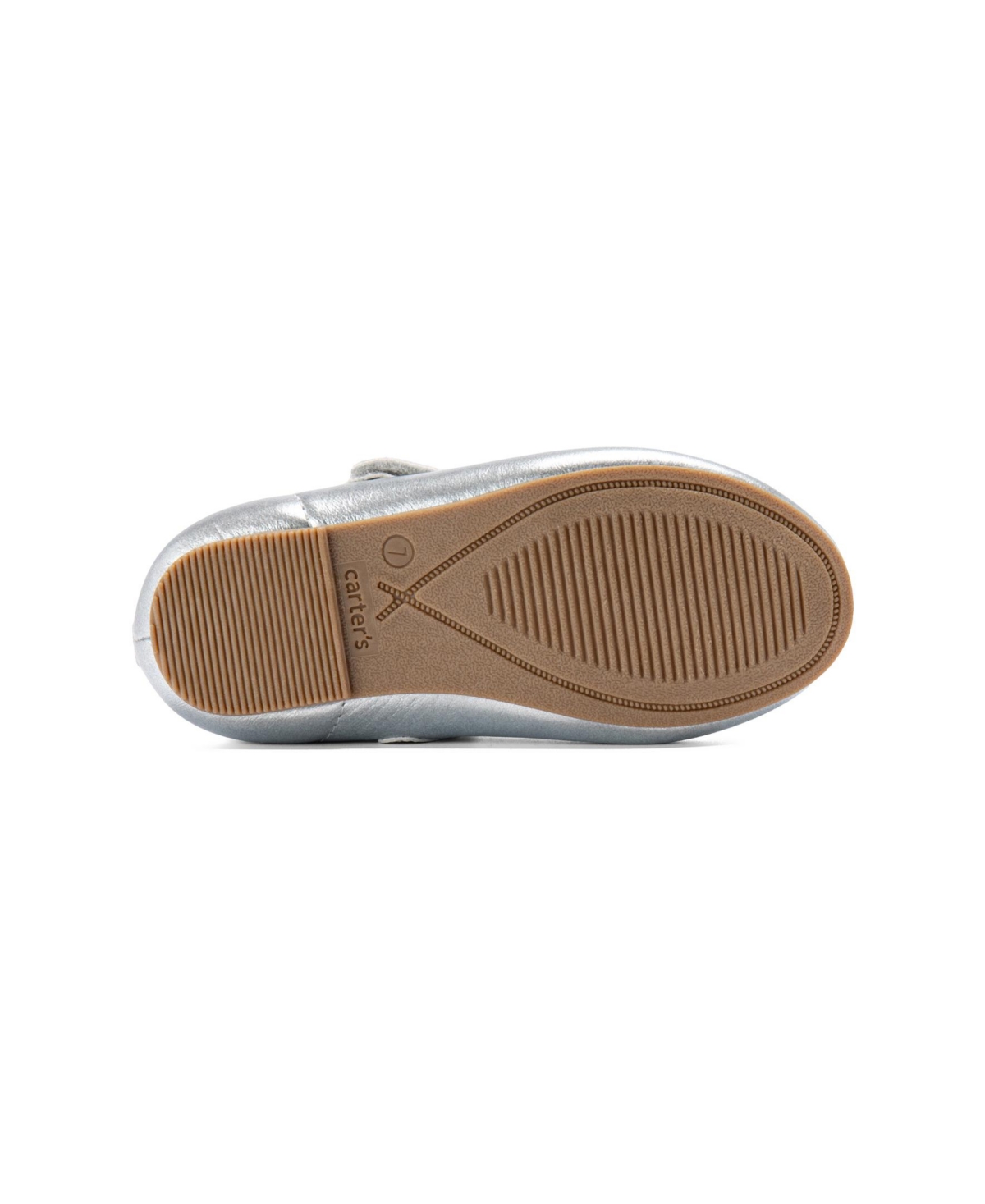 Carter's Girls 4-12 Louisa Slip-on Ballerina Shoes In Silver