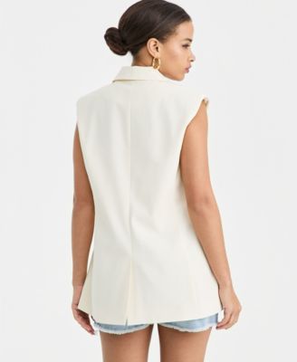 Women's Double-Breasted Sleeveless Blazer, Macy's Exclusive
